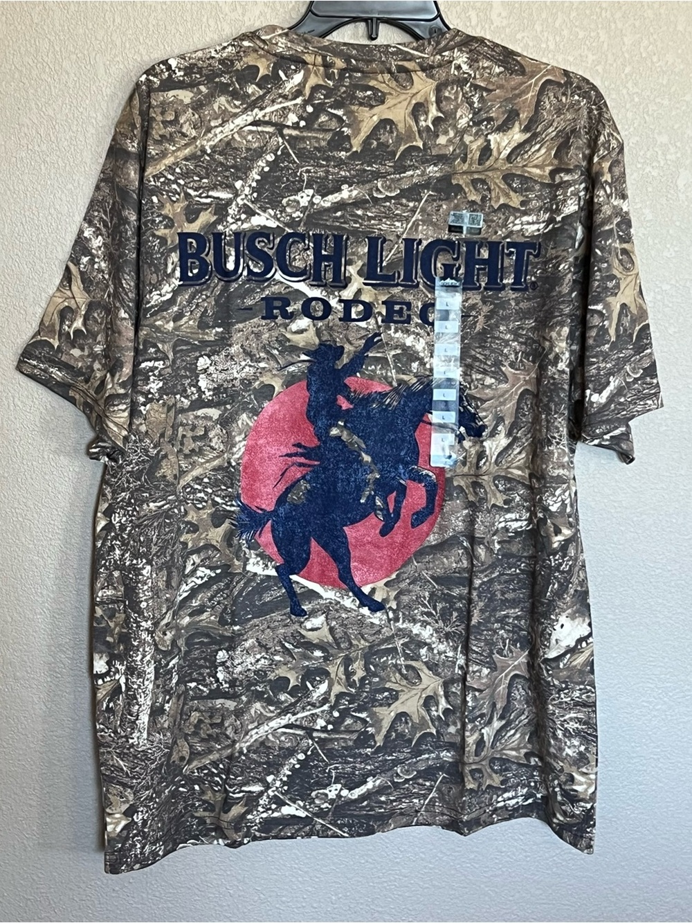 Busch Light Men's Short Sleeve Camo Rodeo Graphic Tee - Brown/Olive